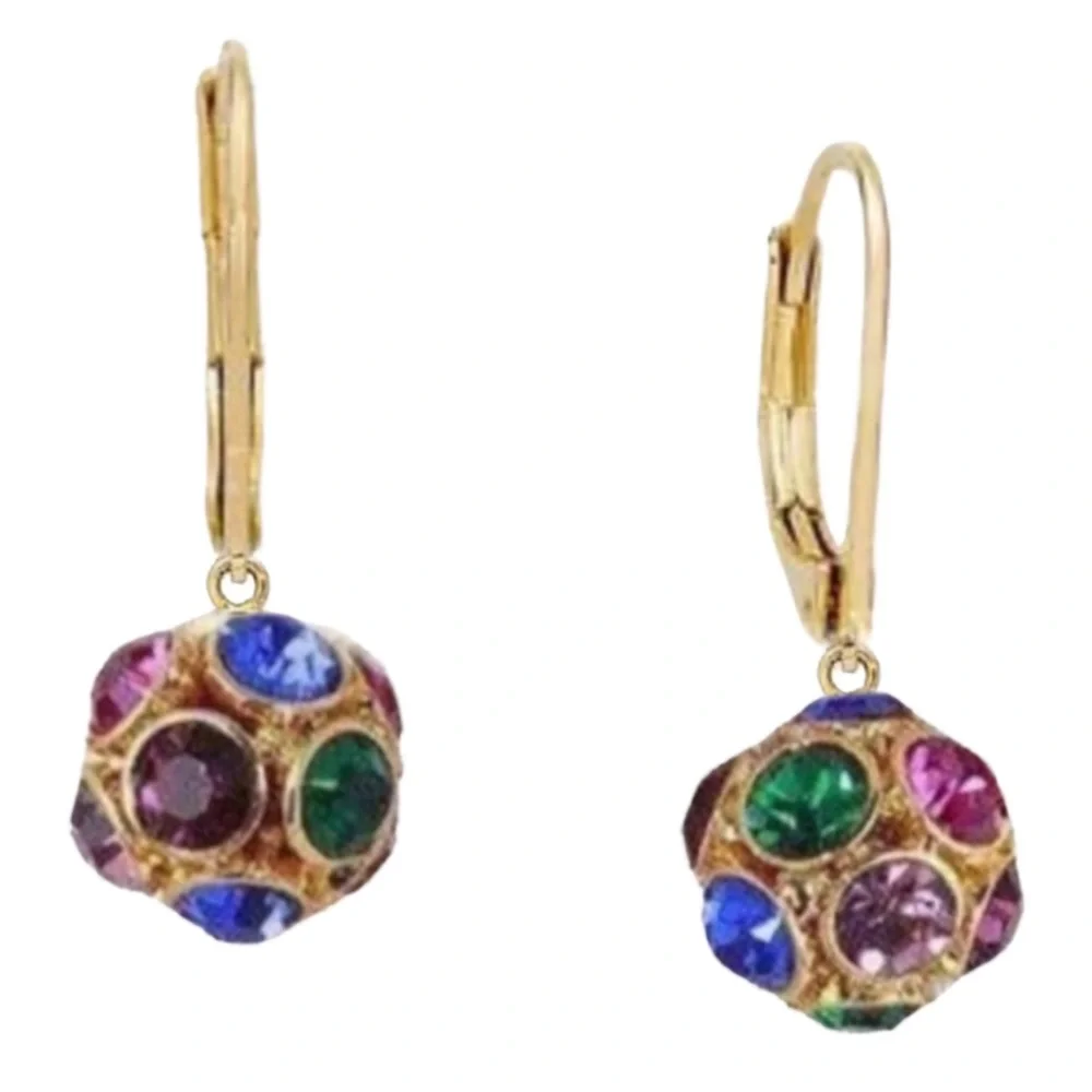 KATE SPADE • Time To Shine Drop Vibrant Crystal Leverback Earrings